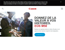 Tablet Screenshot of fr.canon.be