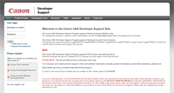 Desktop Screenshot of developersupport.canon.com