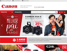 Tablet Screenshot of loja.canon.com.br