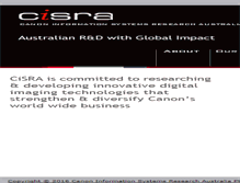 Tablet Screenshot of cisra.canon.com.au